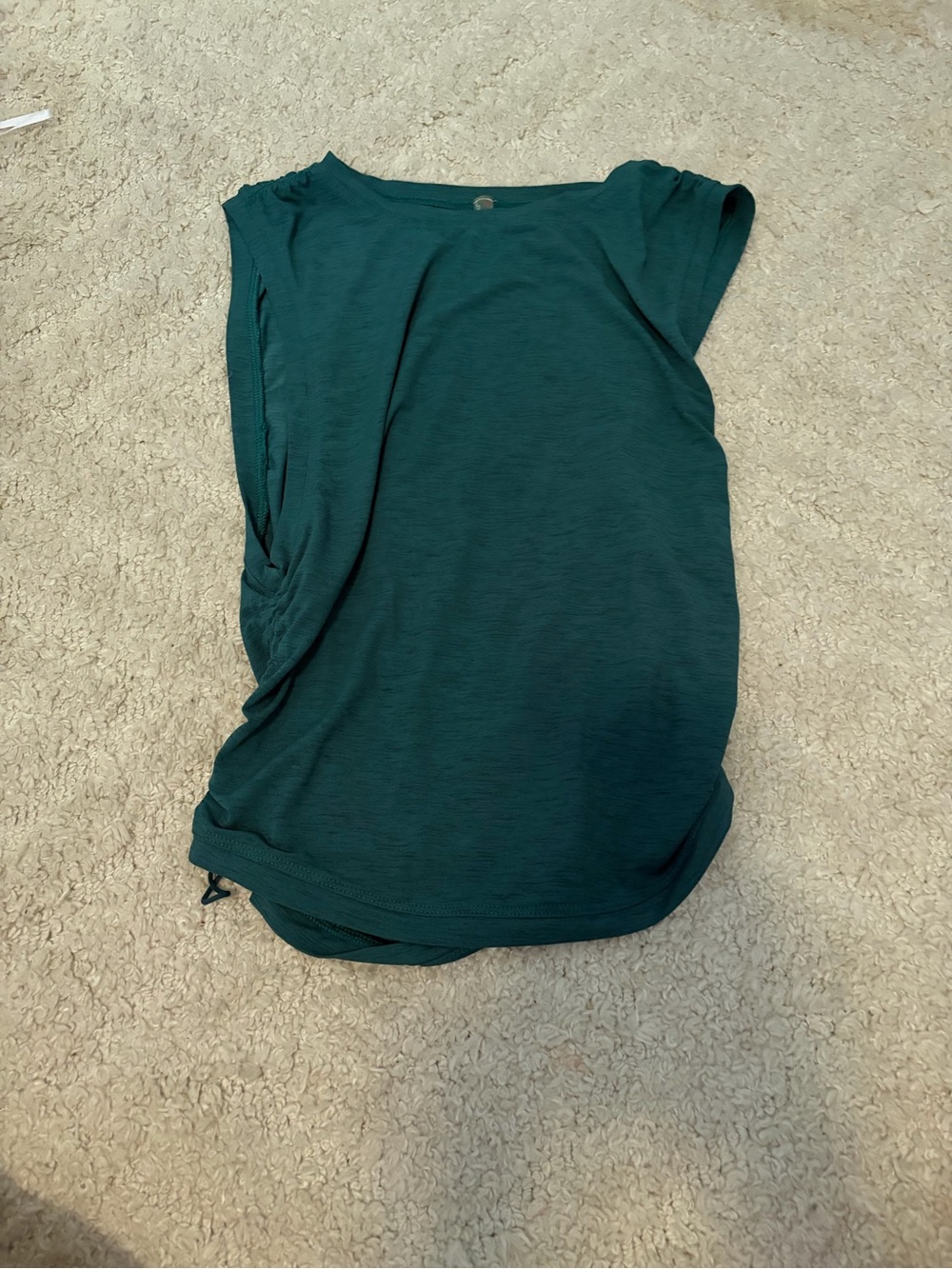 Free People Teal Sleeveless Twist Side Tank Top